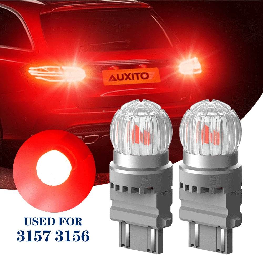 2X AUXITO 3157 LED Brake Tail Stop Light Bulbs for Ford F-150 (2012–2014)