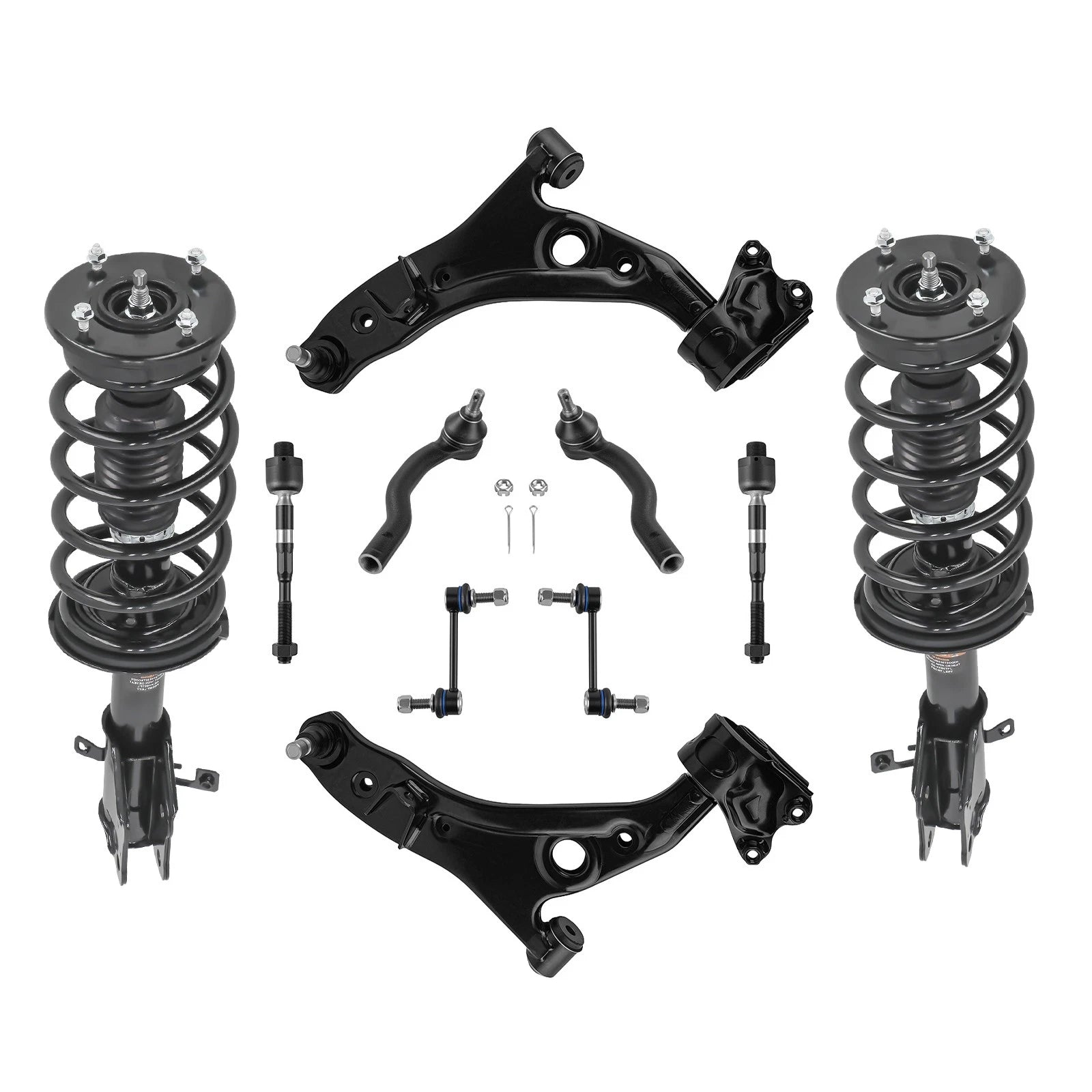Front Struts w/ Coil Spring Control Arms Kit for Lincoln MKX (2007–2015)