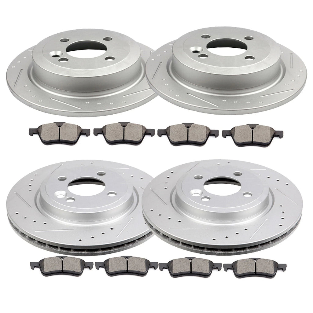 Front Rear Brake Rotors + Ceramic Pads for Mini Cooper (2002–2006)
