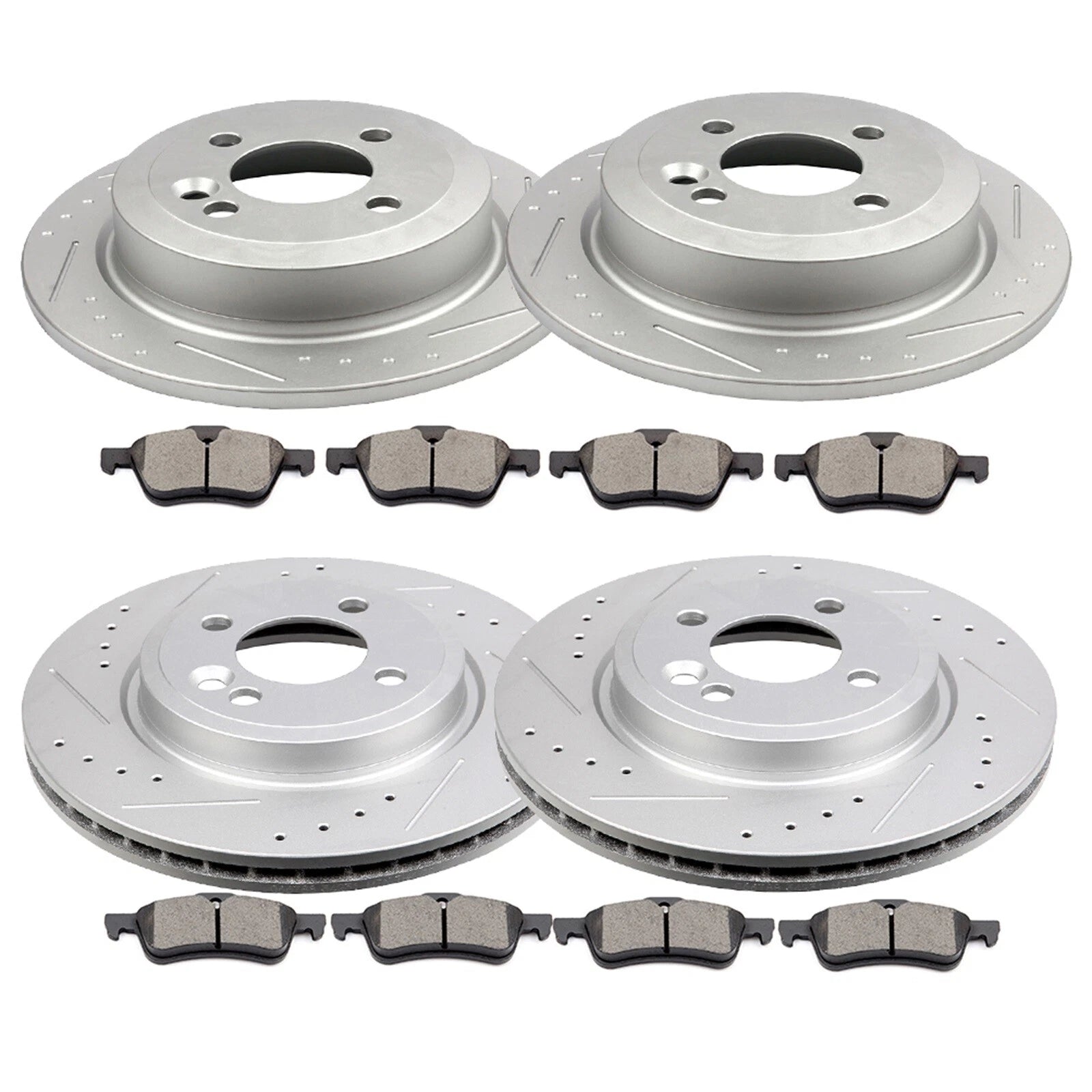Front Rear Brake Rotors + Ceramic Pads for Mini Cooper (2002–2006)