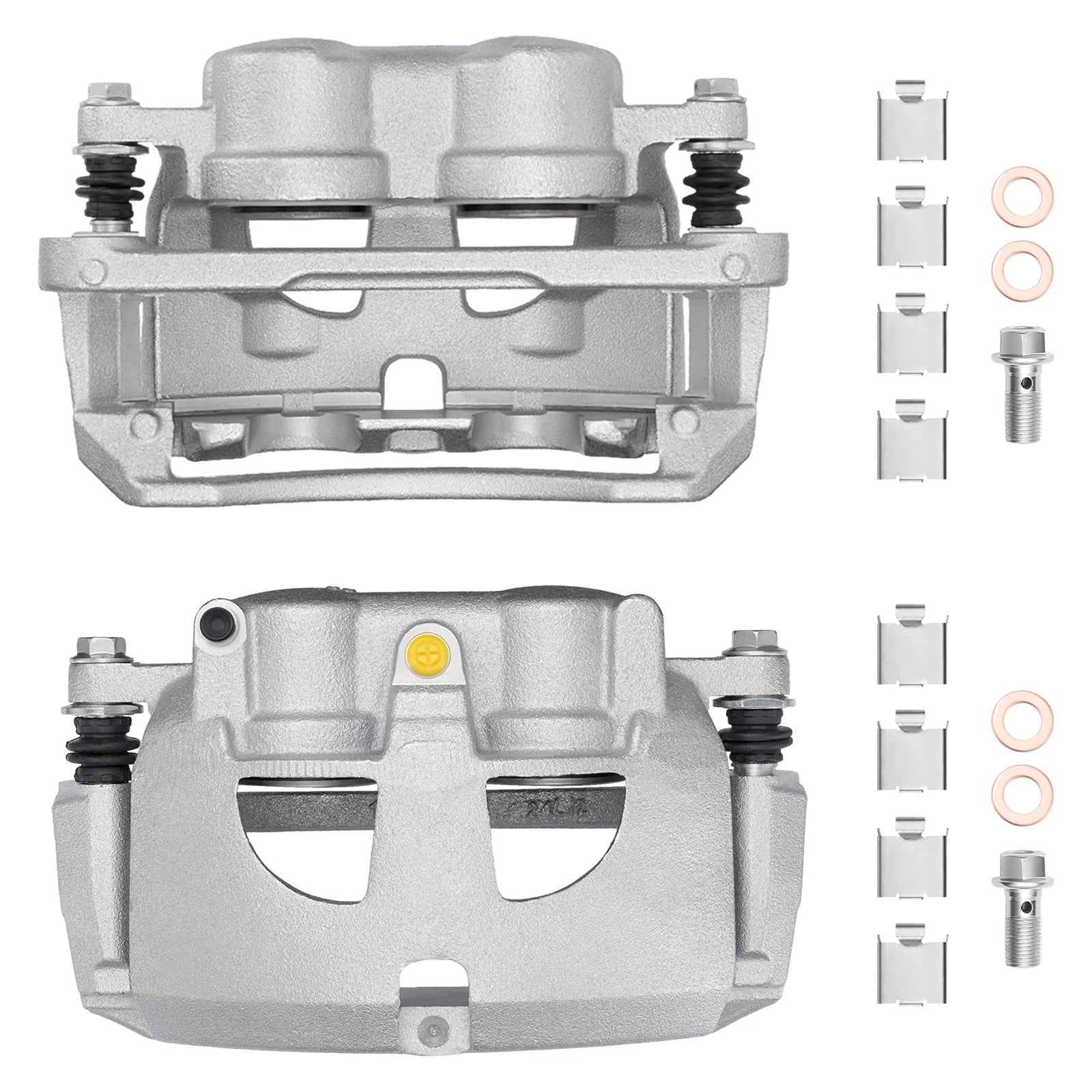 Set of 2 Front Brake Calipers w/ Bracket for Dodge Ram 2500 3500 (2011–2018)