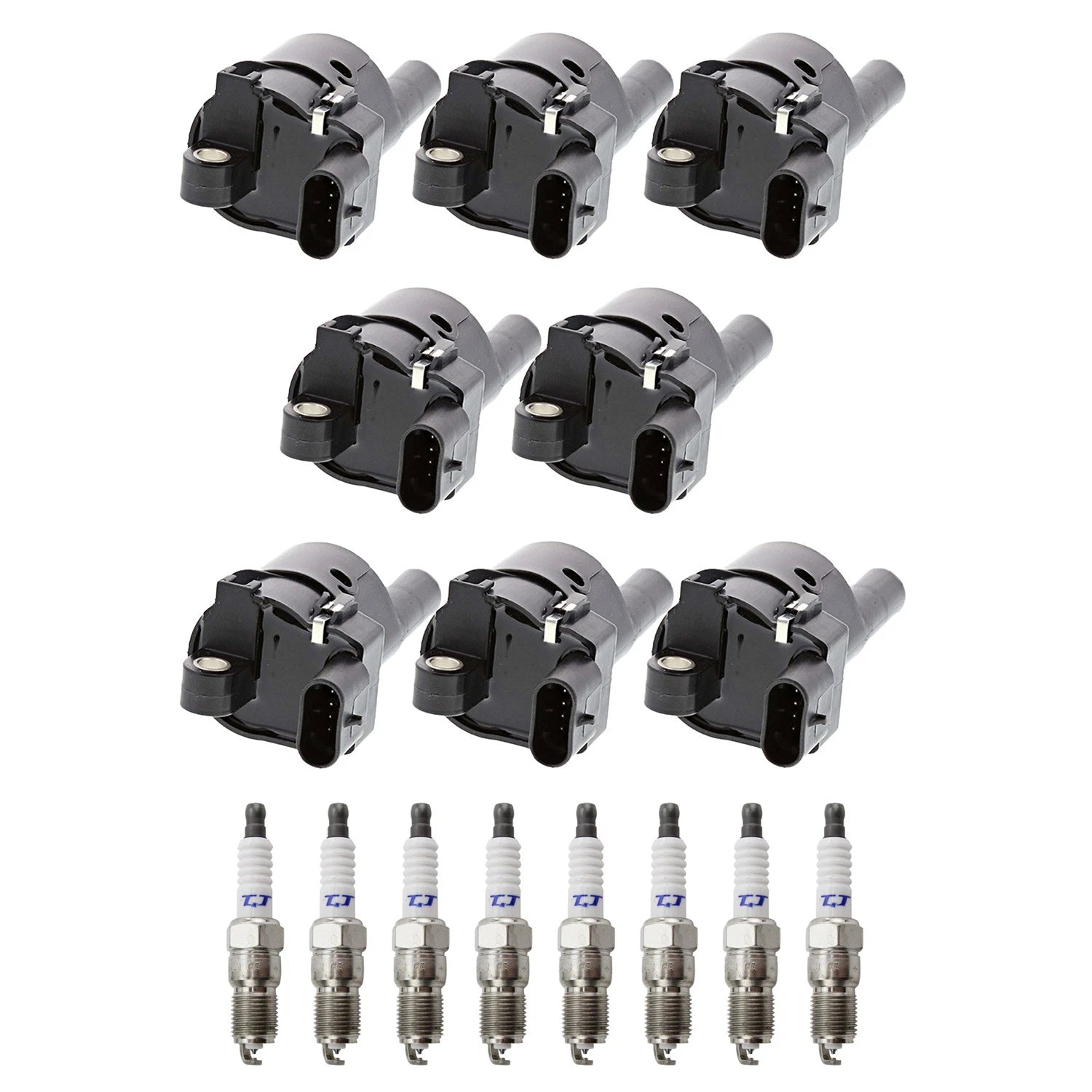 Set of 8 Denso Ignition Coils & Platinum Spark Plugs for Camaro Corvette