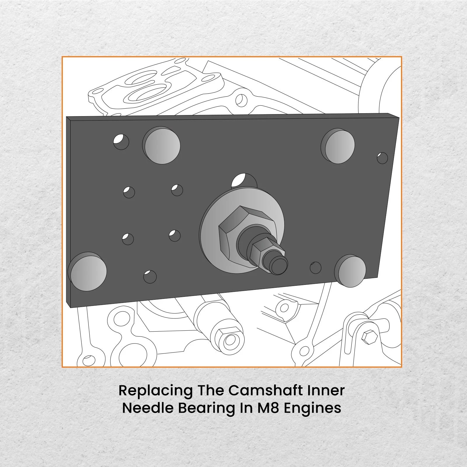 Inner Camshaft Bearing Remover Installer Tool for Harley Davidson M8 (2017–2023)