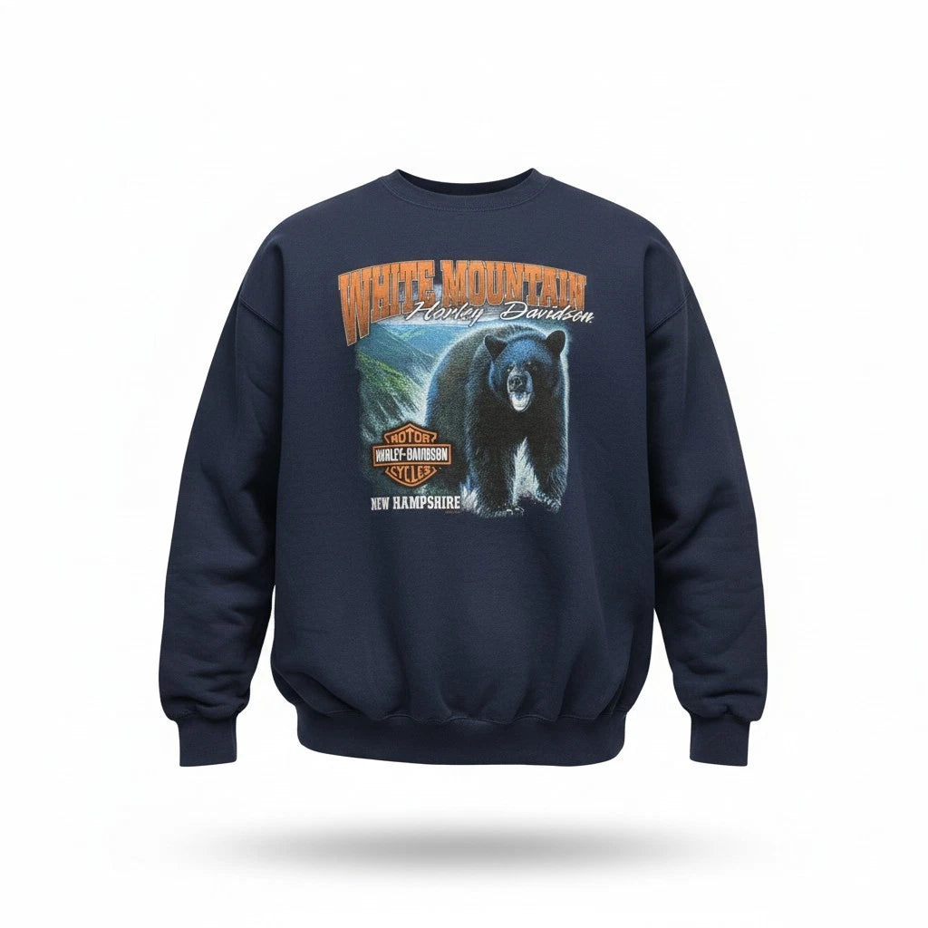 Fleece Pullover Sweatshirt for Harley-Davidson (Men's, Blue)