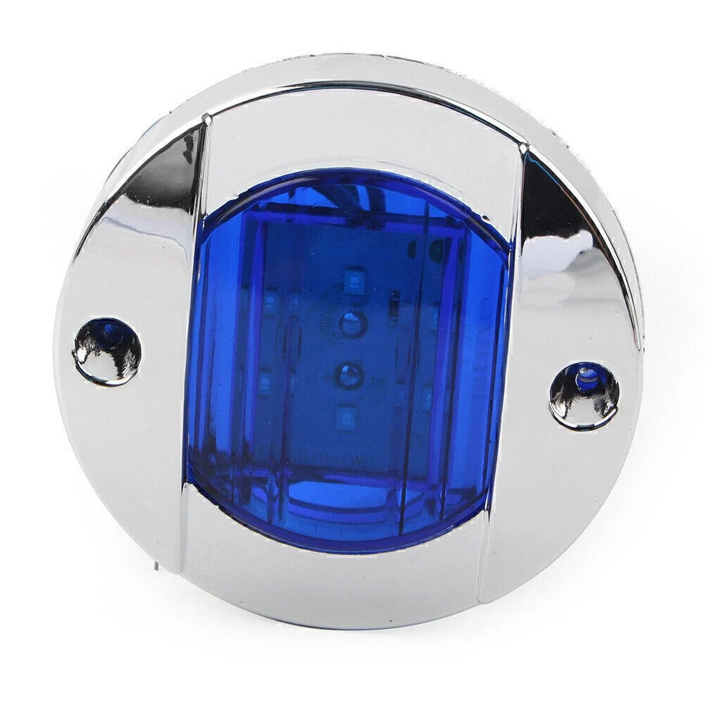 Round 24V LED Side Marker Trailer Lights for Truck Trailer RV Boat