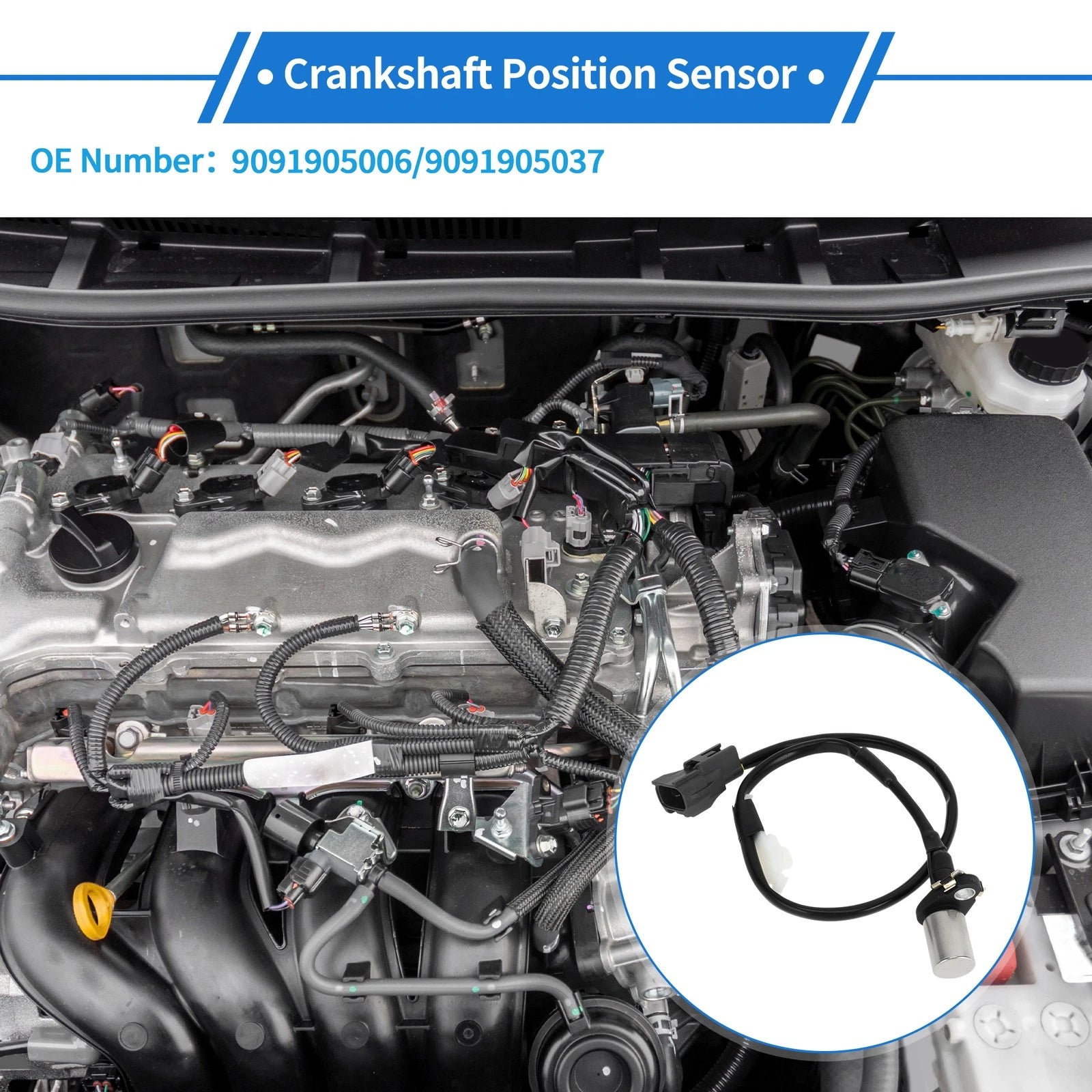 Crankshaft Position Sensor for Toyota Supra 3.0 (1993–1998) No. 90919-05006