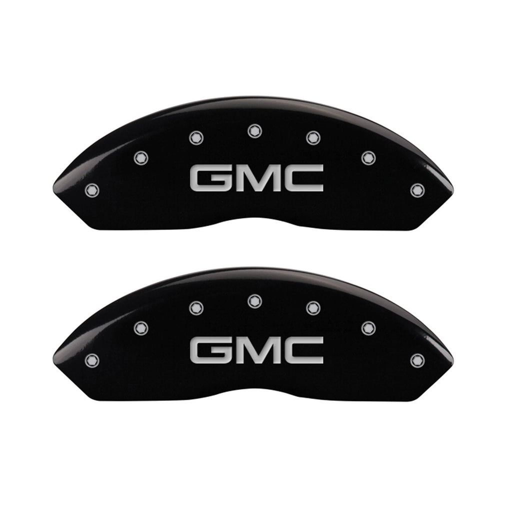 Front Rear Black Caliper Covers for 2015-2020 GMC Canyon by MGP