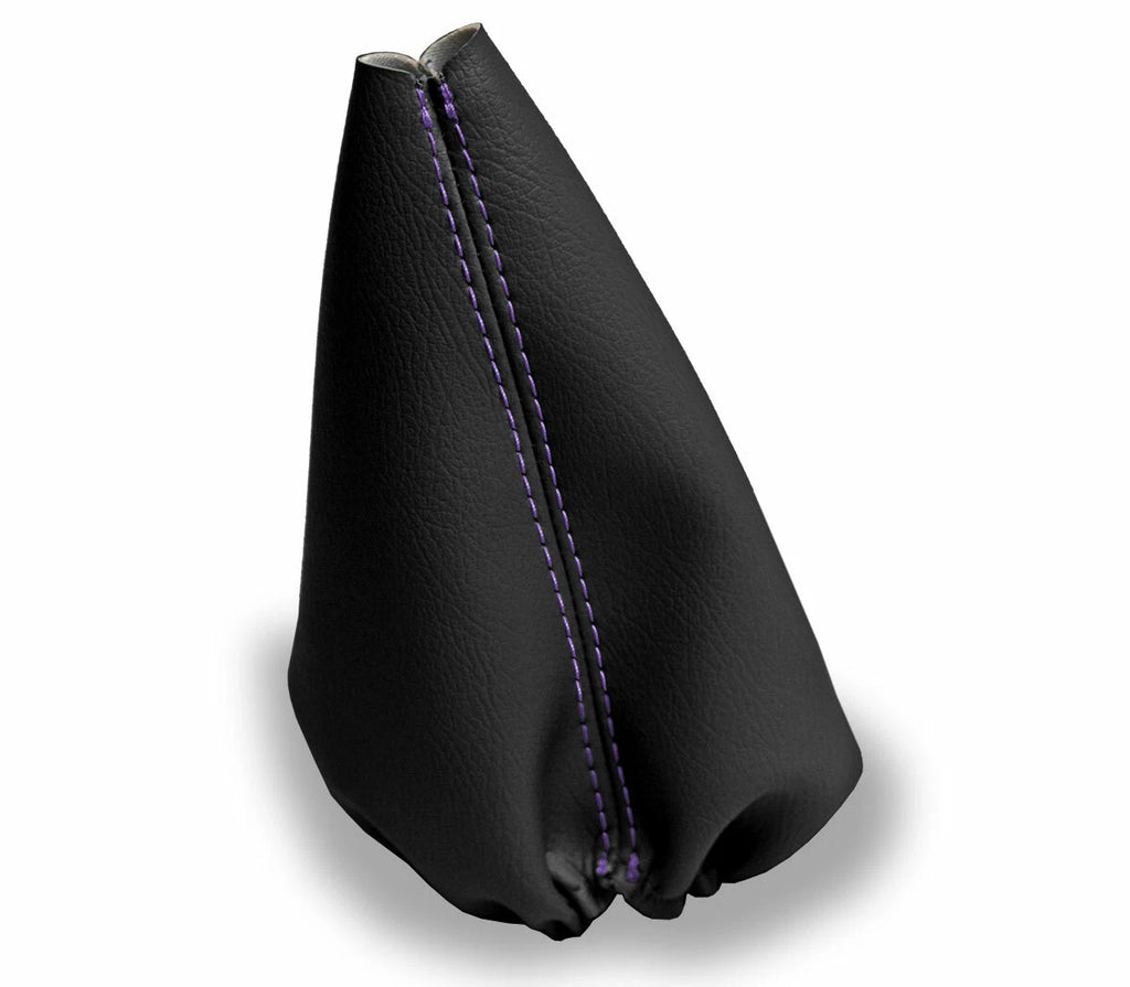 Leather Manual Shift Boot Cover for Volkswagen Cabrio (1996–2002) Purple Stitch