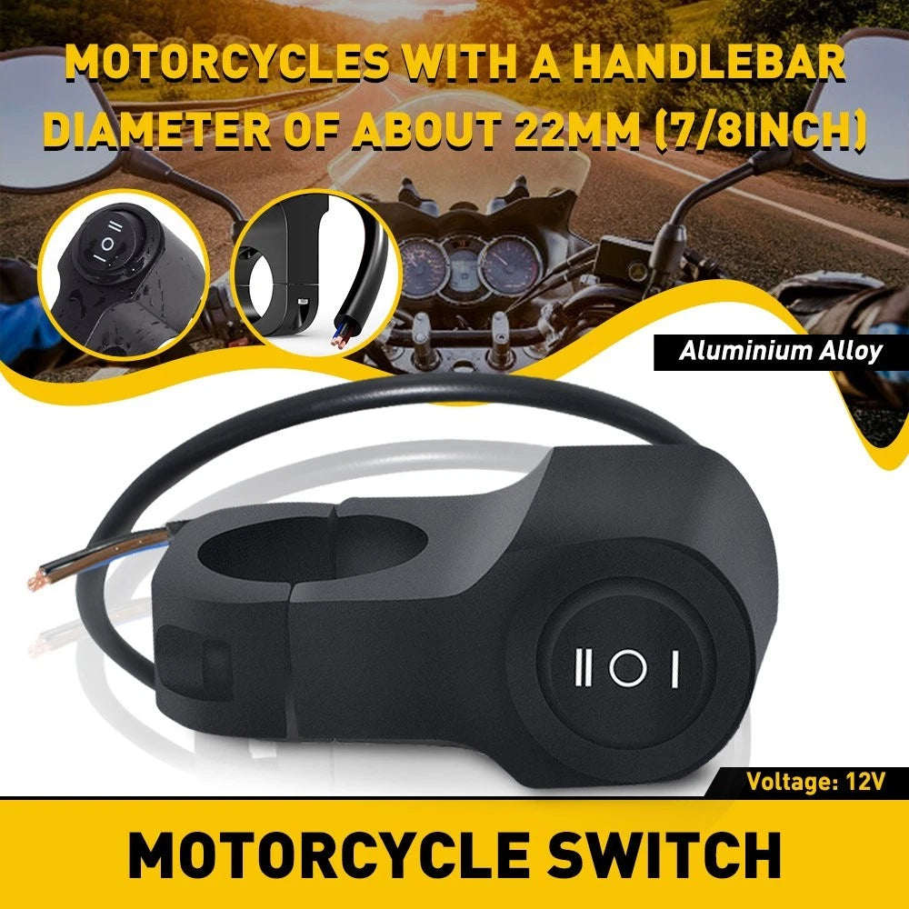 7" Waterproof Motorcycle Headlight Fog Light with ON/OFF Switch 12V