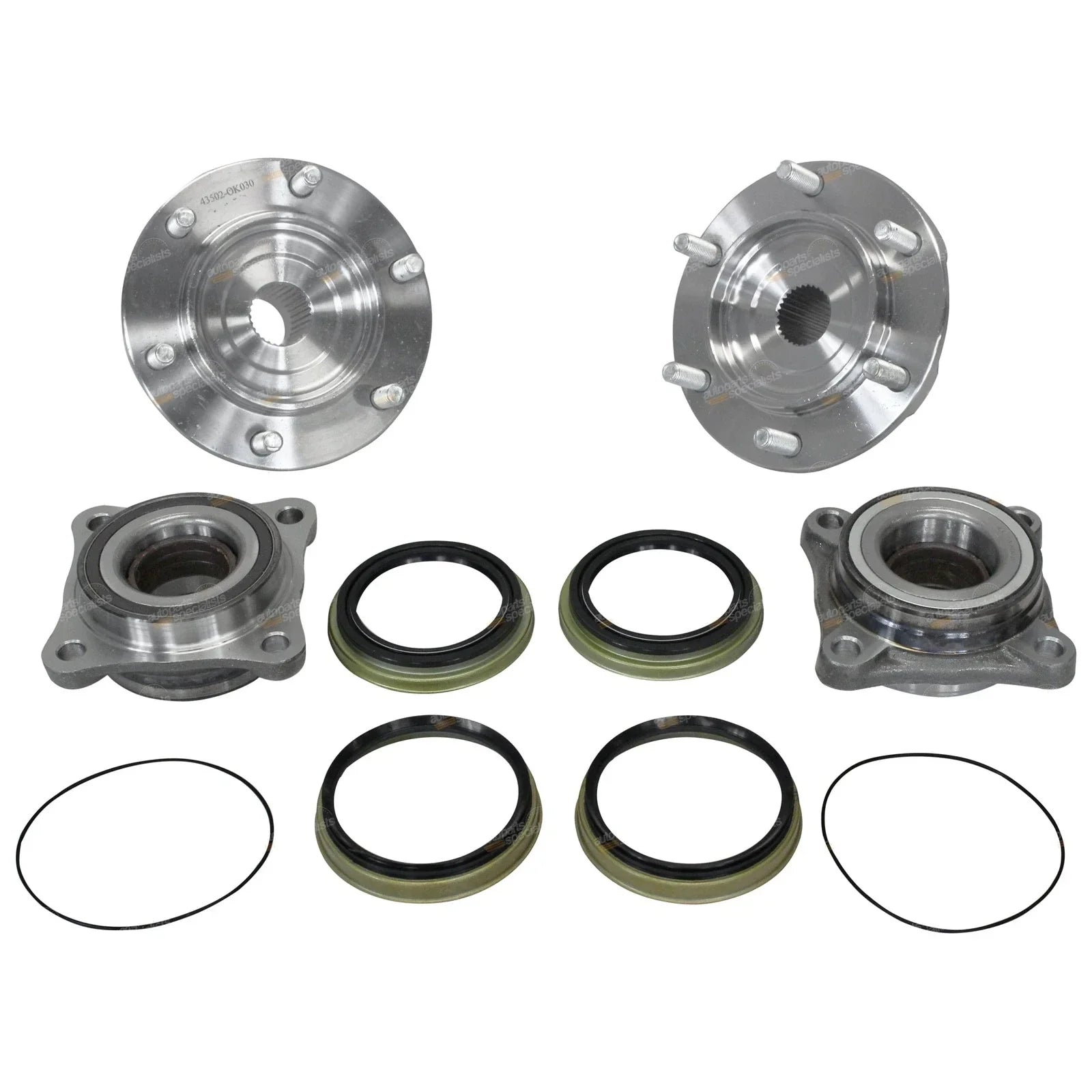 Front Wheel Bearings + Stud Hub Kit for Hilux GGN25/KUN26/TGN26 (2005-2016)