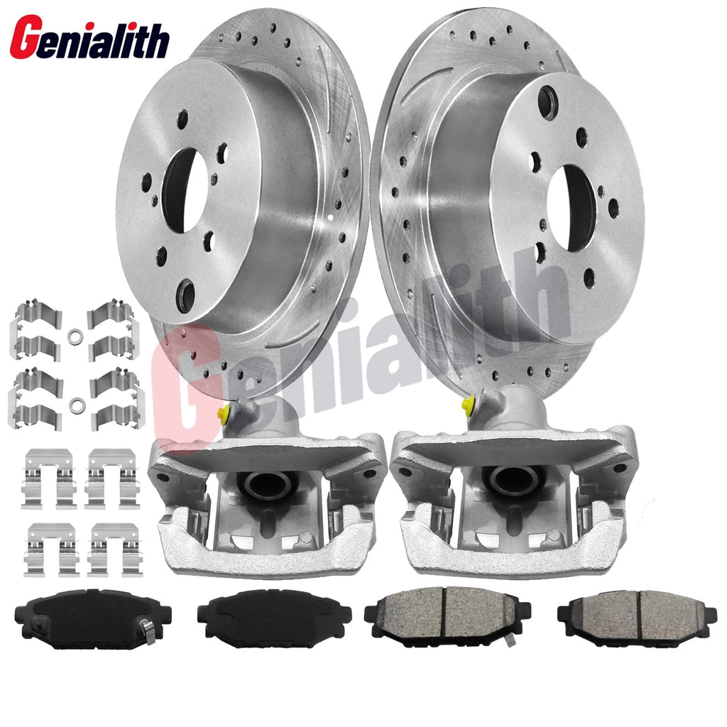 Rear Drilled Brake Rotors & Ceramic Pads for Subaru Crosstrek (2016–2021)