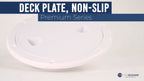 4" Round Inspection Deck Plate for Marine Access Hatch (Non-Skid)