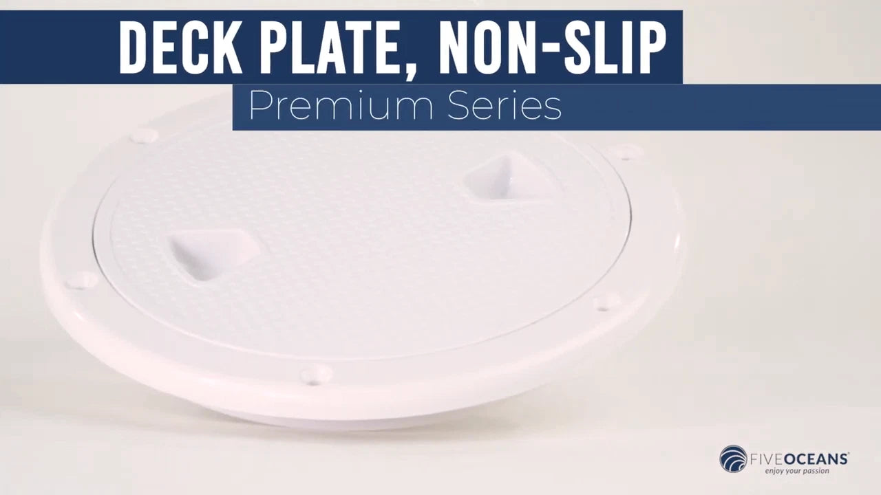 4" Round Inspection Deck Plate for Marine Access Hatch (Non-Skid)