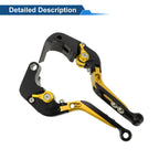 Brake Clutch Levers for Suzuki GSXR1000 (2009–2019) Black Gold Tone 1 Pair