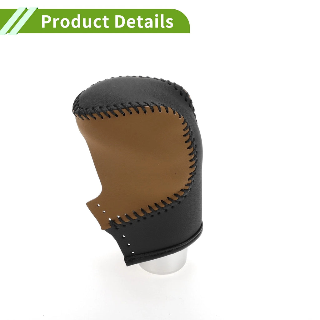 1 Pc Gear Shift Knob Cover for Honda CR-V (2023–2024) Black Brown Faux Leather