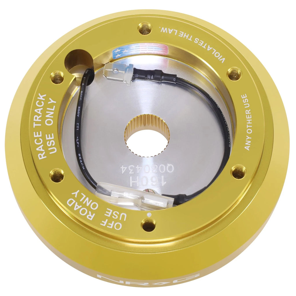 NRG Chrome Gold Steering Wheel Hub Adapter for Mazda RX-7 RX-8 Protege (1986–2010)