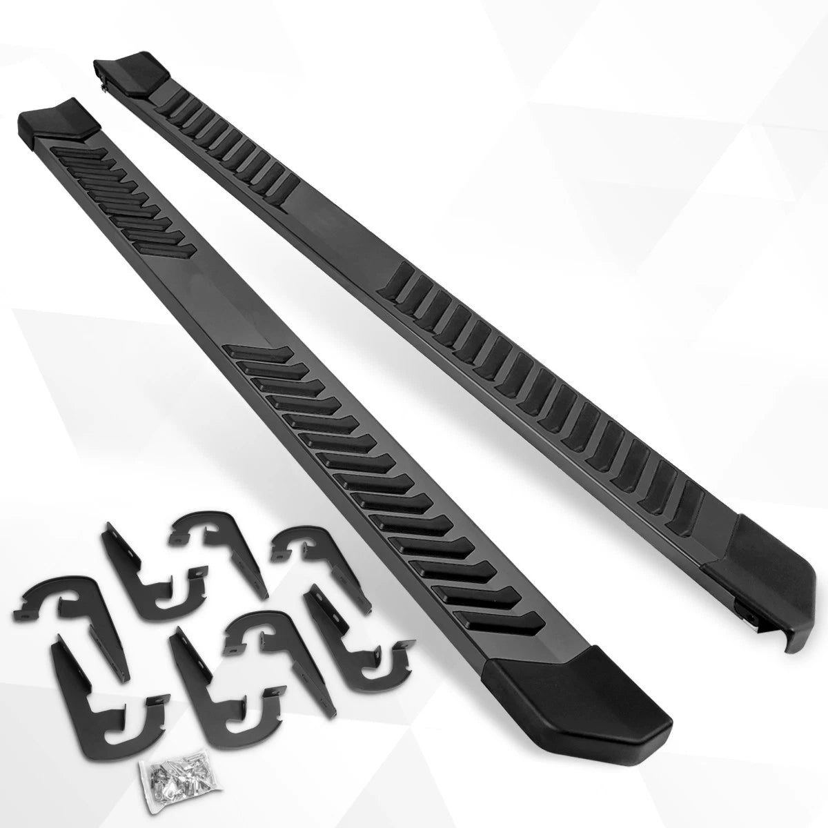 Set of 2 Nerf Bars for Ford F150 SuperCrew Cab (2004–2014) Black