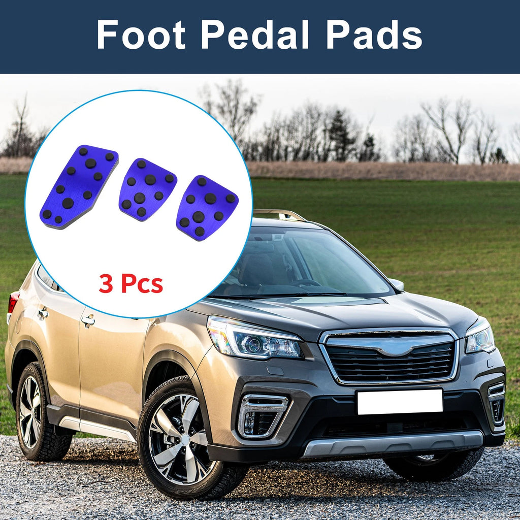 3 Pcs Foot Accelerator Pedal Covers for Subaru Forester (2019–2021) Blue