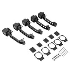 Black Aluminum Exterior Door Handles Kit for Jeep Wrangler JK/JKU (2007–2018)