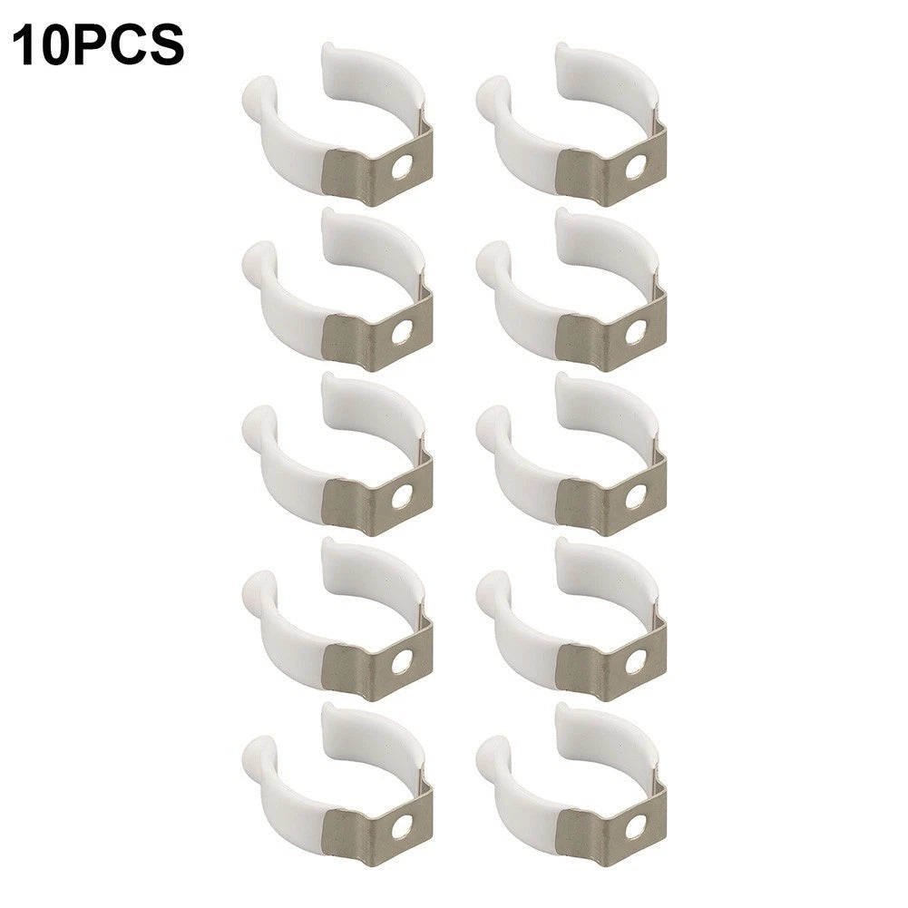 10PCS U Clips for LED Tube Light Mounting Bracket (Stainless Steel, PVC)
