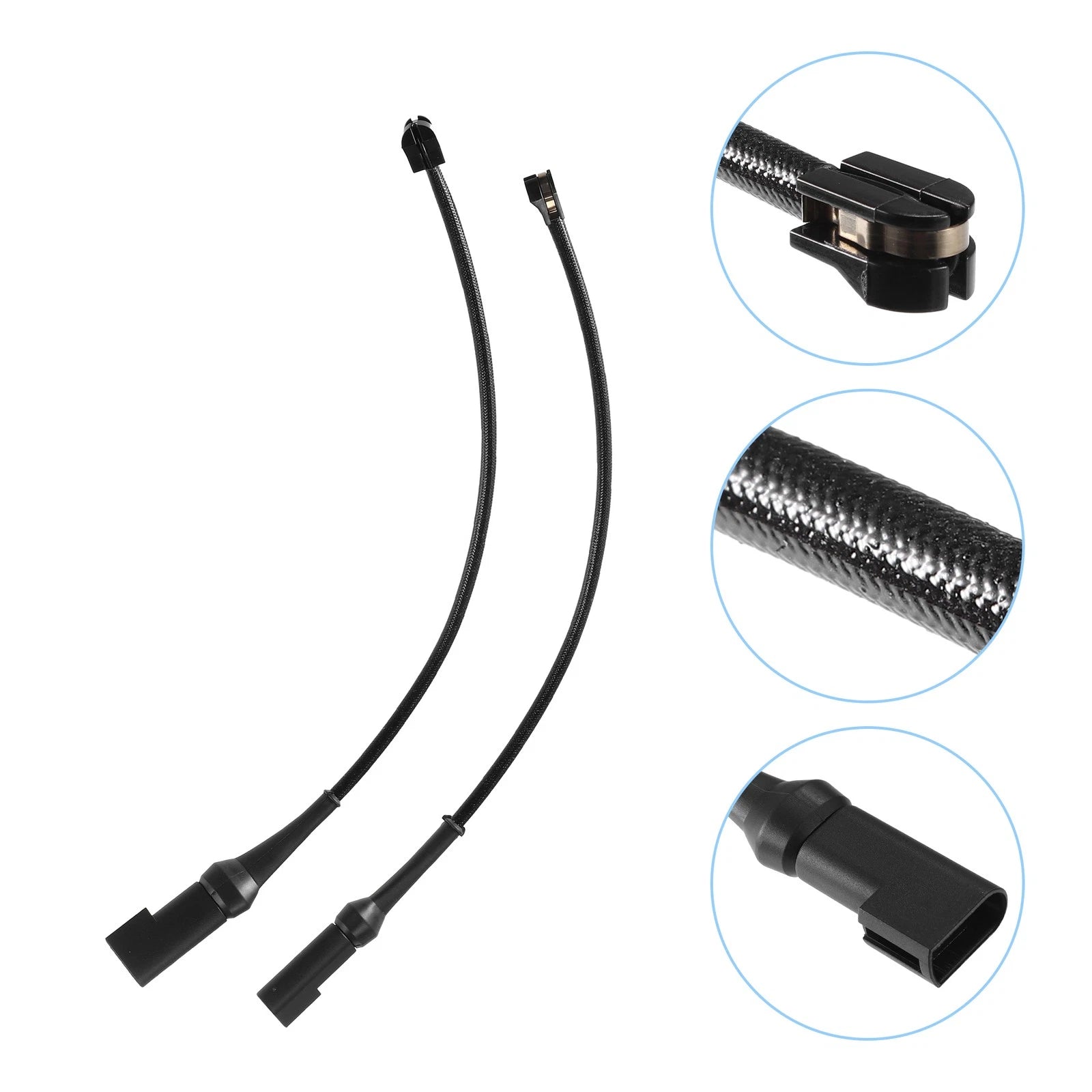 2X Front Brake Pad Sensor for Ford Transit  - Plastic Rubber Black