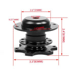 345mm Deep Dish Racing Suede Steering Wheel with Quick Release Adapter