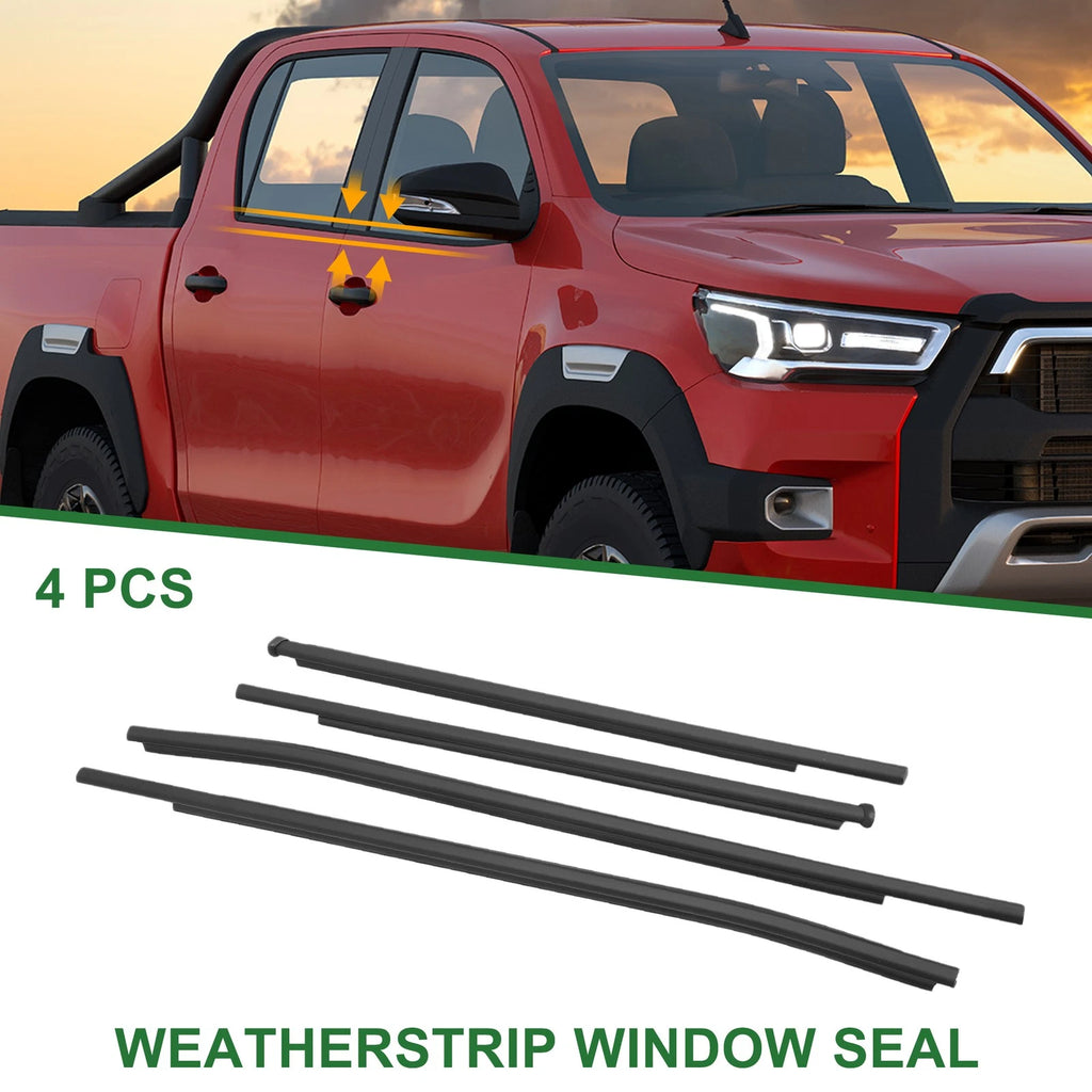 Set of 4 Weatherstrip Window Seal No. 681600K010/681800K010 for Toyota Hilux (2015)