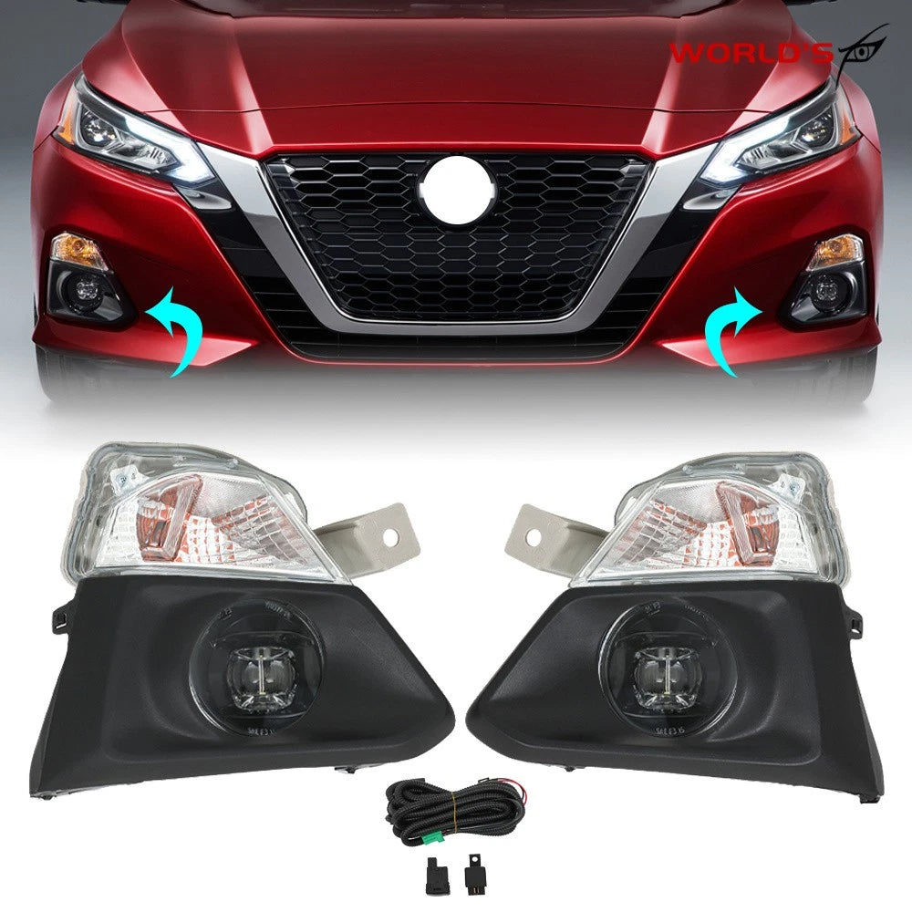Set of 4 Front Turn Signal Lights & LED Fog Lamps for Nissan Altima (2019–2021)