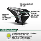 LED DRL Headlight Assembly for Cadillac XT5 (2020–2024)