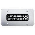 Brushed Stainless Steel License Plate - Officially Licensed for Mopar Garage