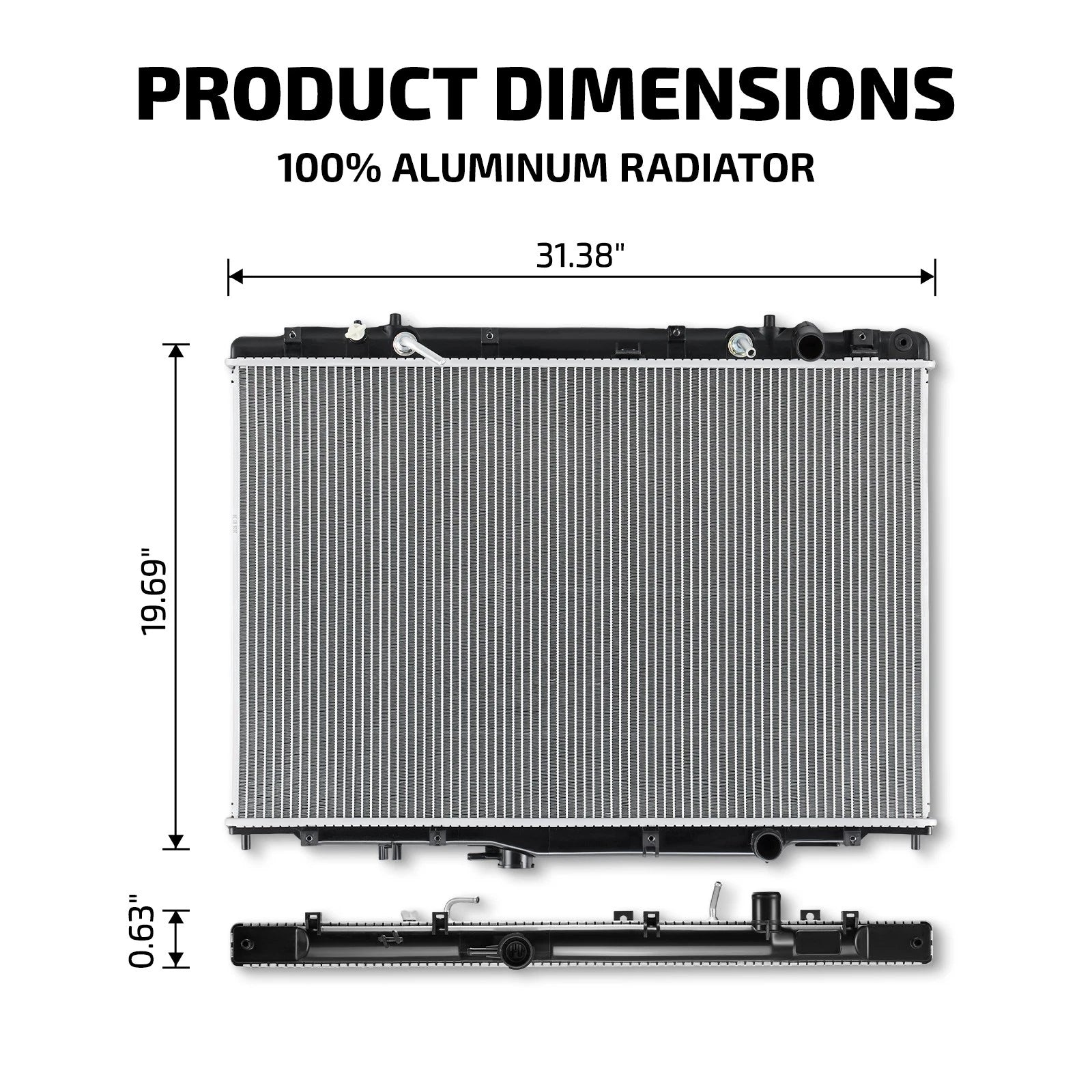 Radiator for Honda Pilot (2005–2008) & Acura MDX (2003–2006) CU2956