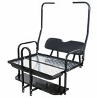 Rear Flip Seat Kit for Club Car DS Golf Cart (1982–2000) - Black w/ Grab Bar