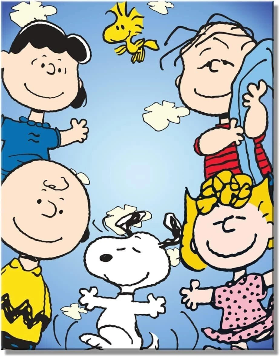 Peanuts Gang Tin Sign for Charlie Brown, Sally, Linus, Lucy (#2776)
