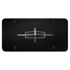 Chrome Logo on Black License Plate - Officially Licensed for Lincoln