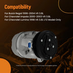 A/C Compressor w/Clutch V5 for Pontiac Grand Prix 3.8L (1997–2003) CO 20452C