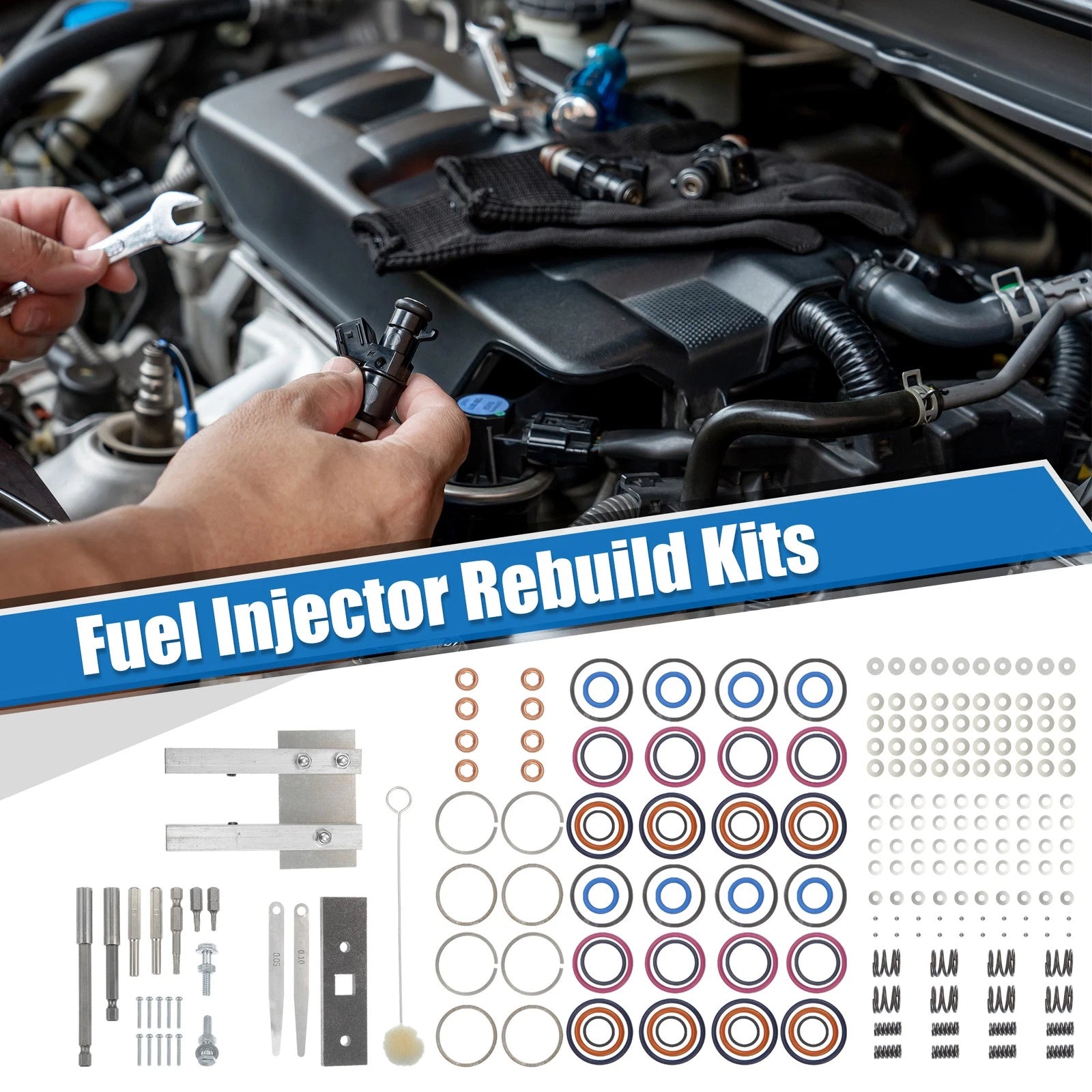 Set of 1 Injector Rebuild Kit for Ford Powerstroke 7.3L (1994) Metal Rubber