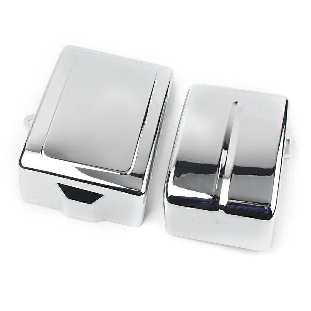 Chrome Battery Side Covers for Harley Dyna Fat Bob Super Glide (2006-2017)