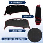 Dash Cover for Toyota Estima 50 Series (2006–2019) Polyester Black Red Edge Set