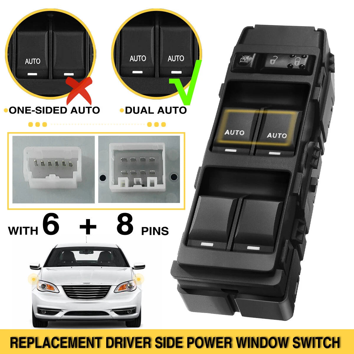 Front Left Master Window Switch for Dodge Charger (2006-2010)