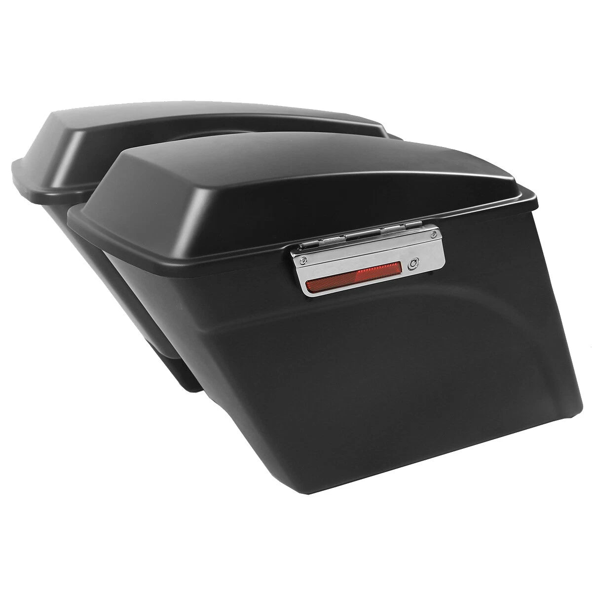 5" Matte Black Hard Saddlebags & Conversion Brackets for Harley Deluxe (1984–2017)