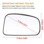 Right Side Heated Mirror Glass with Backing Plate for Nissan Tiida (2007–2012)