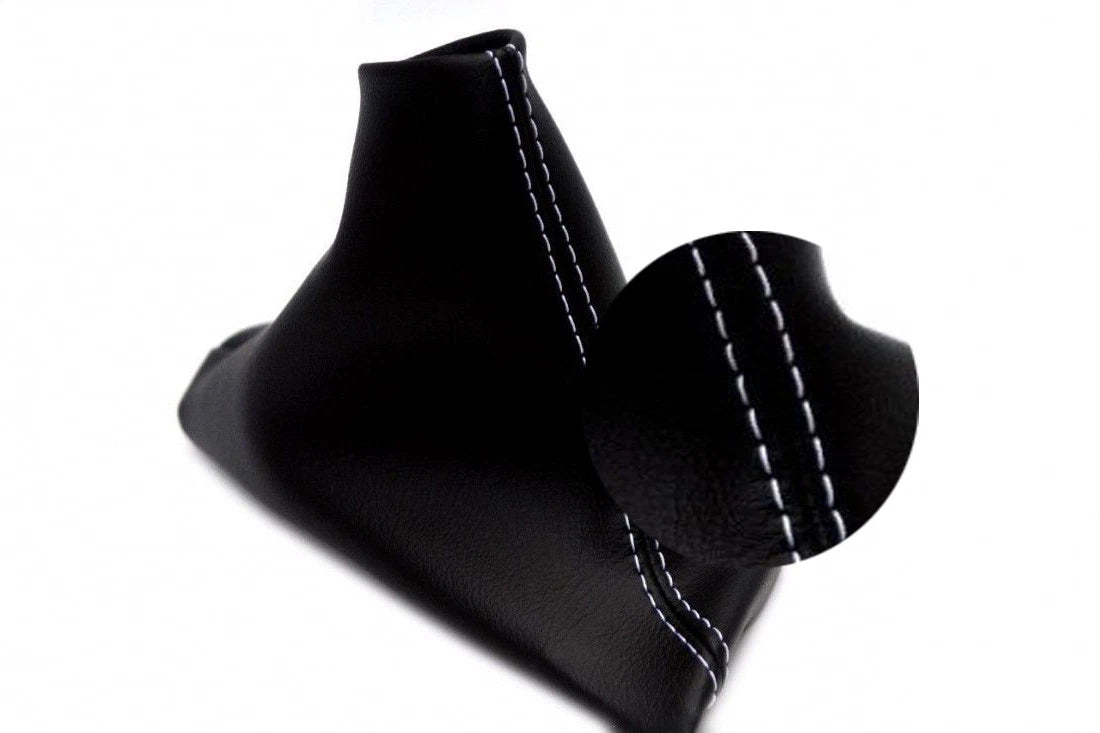 Emergency Brake Boot for Volvo S60 (2005–2008) - Leather Synthetic, White Stitch