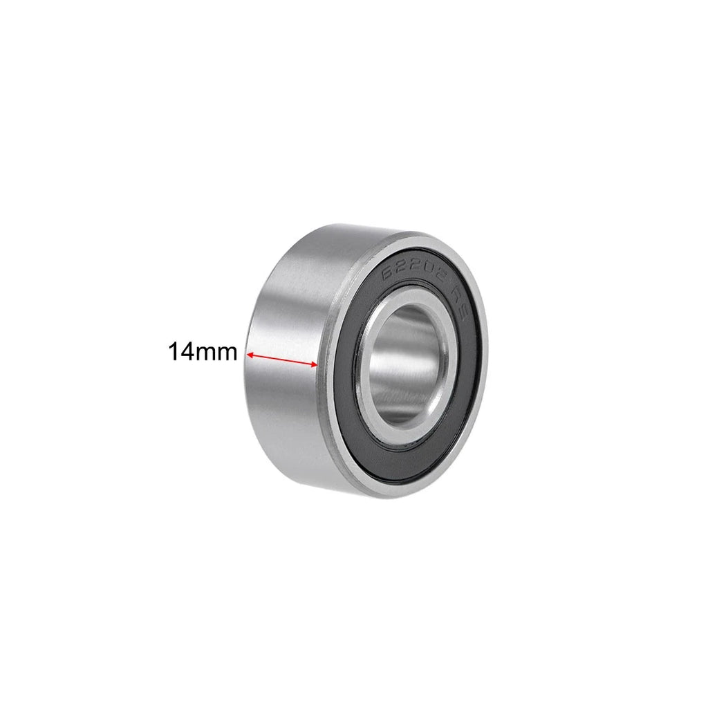 Set of 2 Ball Bearings 15x35x14mm Double Sealed Chrome Steel for Various Models