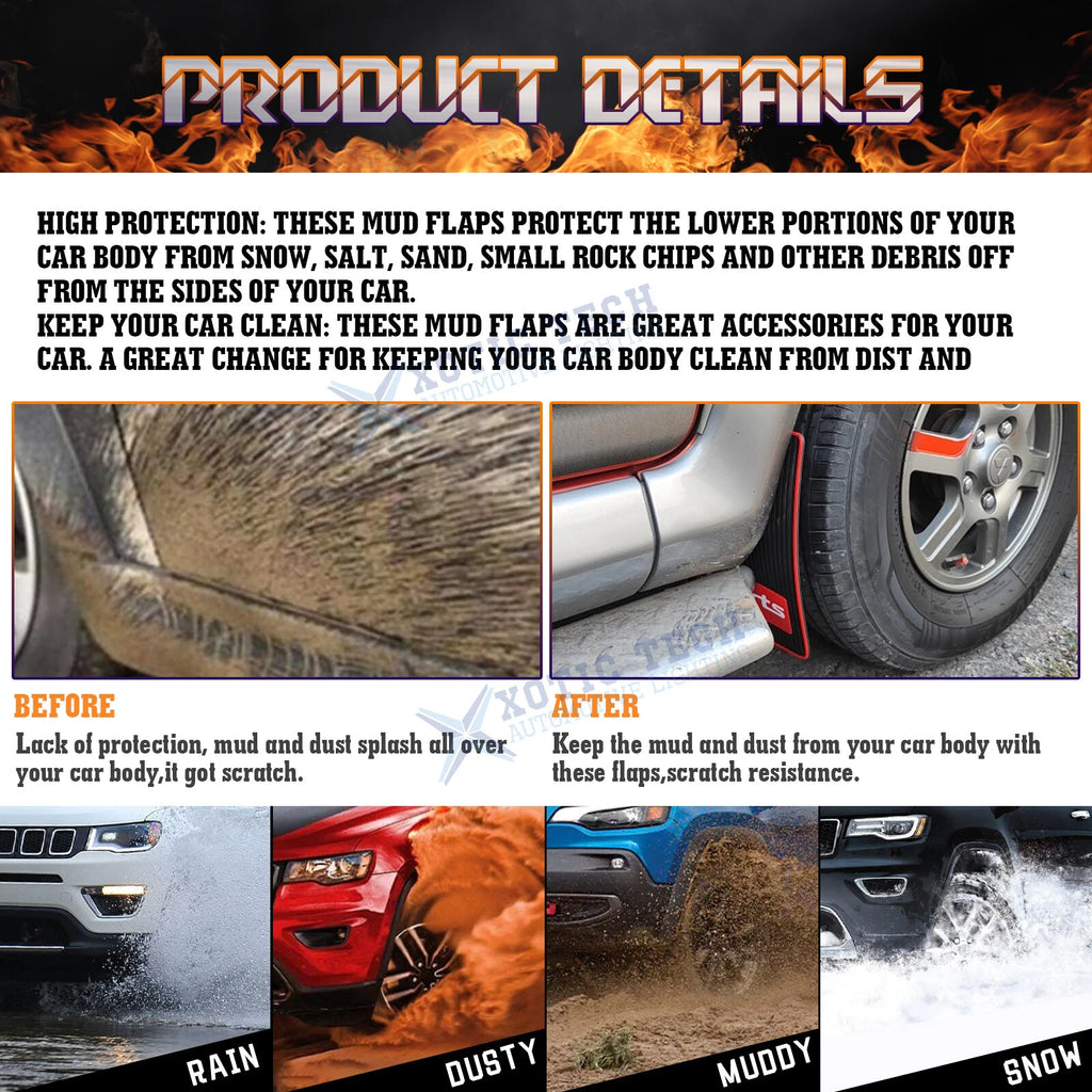 Sports Rubber Mudguards Protector for Honda Accord Civic CR-V (2010-2022)