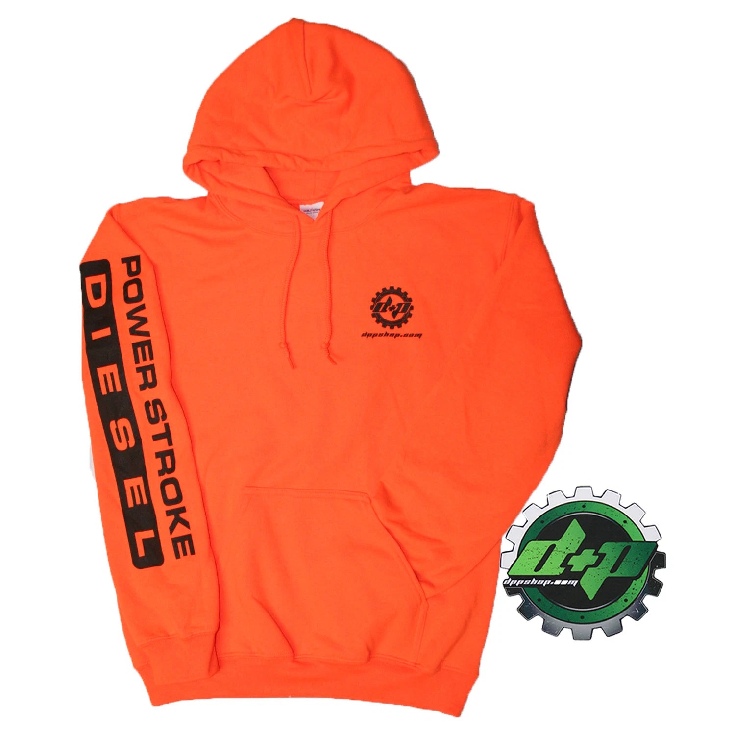 2X Orange Hoodie for Ford Powerstroke Diesel