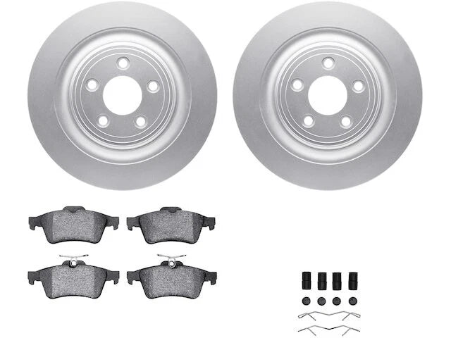 Rear Brake Pad and Rotor Kit for Jaguar Super V8 (2006–2009) JT827ZM