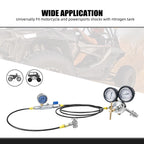 Nitrogen Shock Regulator Fill Tool with 2" 380psi Gauge for Off-Road