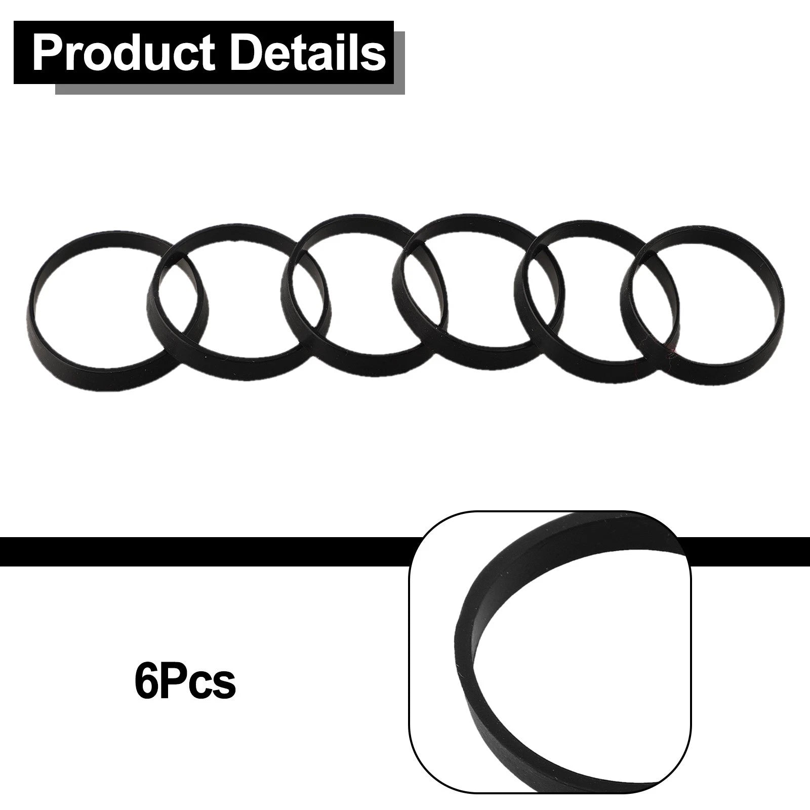 Set of 6 Rubber Washers for Plumbing Sink Pipe Fittings