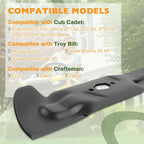 3Pcs 17.25" High Lift Lawn Mower Blades for Troy Bilt Craftsman Cub Cadet