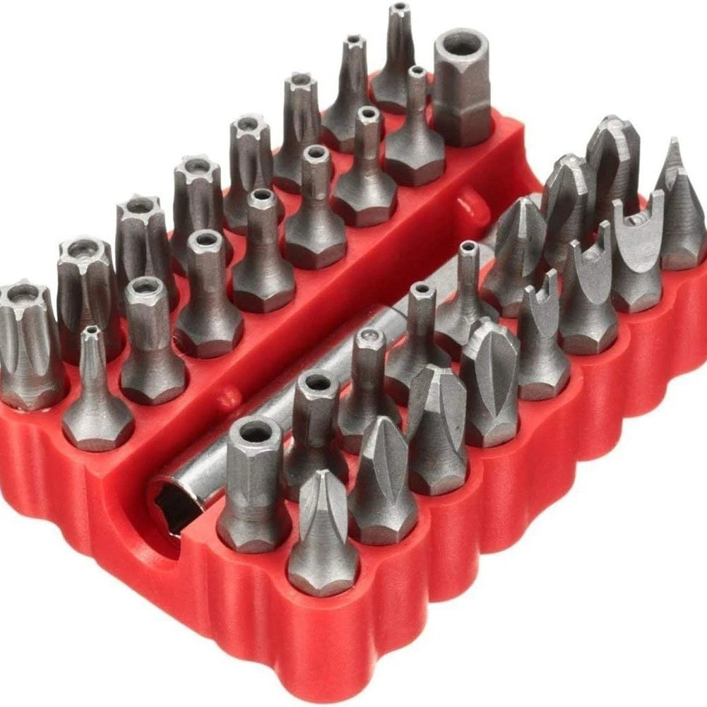 33 PC Security Bit Set for Automotive Use - Magnetic Holder, Tamper Resistant
